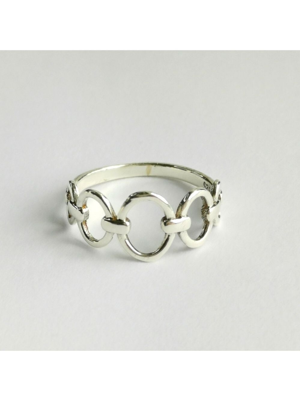 Sterling Silver Chain Link Design Ring Size 9 🆕
